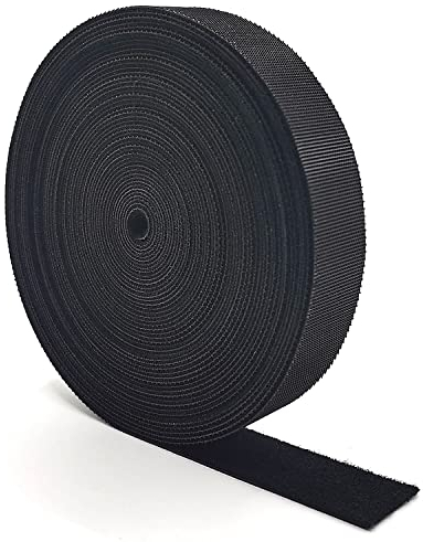 Klettband Selbstklebend 10m Lang Kabelbinder Wiederverschließbar 20mm Breite Schwarz Starkt Haftende Nylon Klettverschluss Kabel Organizer Fur Kabelmanagement Zuschneidbar Verkabeln