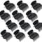 12 Pcs Hair Curler Claw Clips, Plastic Hot Roller Clips Replacement Hair Perm Insulation Clip Safety & Heat Resistance Heated Roller Clips for Women Girls Hair Section Styling Hair Salon (Black)