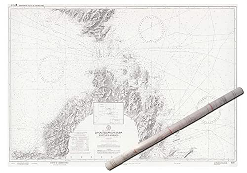 Istituto Idrografico della Marina.IM 42/D AR Carta Nautica Didattica 42D, Arrotolata Senza Pieghe Dal Castelsardo a Olbia e Bocche di Bonifacio