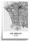Poster Stadtplan A4 Schwarz Weiss, Papier 250 gr. Bild für Wohnzimmer und Schlafzimmer, Sehr viele Stadtmuster, minimalistisches Poster, perfekte Geschenkidee, Ohne Rahmen, Poster Los Angeles
