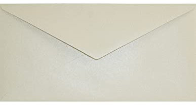 Netuno 100 Briefumschläge Perlmutt-Sand 110x 220 mm 120g Aster Metallic Sand Perlmutt-Glanz-Umschläge DL Perleffekt Kuverts lang hochwertig Metallic-Effekt Einladungs-Umschläge Papier