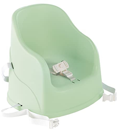 THERMOBABY - Stuhlerhöhung TUDI - Vom 6. Bis zum 36. Lebensmonat (oder bis 15 kg) - Abnehmbares Tablett - Komfortabel - Kompakt - Seladon-Grün