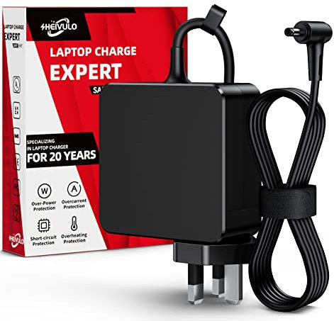 45W 33W Laptop Charger for Asus X512J X512JA X512F X512D X512DA X515 X515M X540U X541 X541U X509J Vivobook F553 F553M F556U K556 K556U Notebook Q504U Q302 Q302L UL Safety Power Supply Adapter Cord