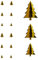 Oblique Unique® 3D Tannenbaum Girlande Deckenhänger Baum Banner Weihnachtsbaum Deko für Weihnachten Winter Advent Party (3D Baum - Gold)