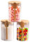 3 Pcs Glass Jars With Airtight Lid And Spoon,Overnight Oats Containers With Bamboo Lids,Glass Food Storage Canisters Yogurt Containers For Coffee Beans,Tea,Flour,Candy,Salts & More（20 Oz/600Ml）