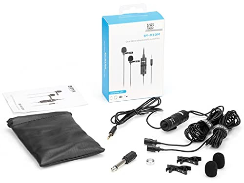 1 Set Dual Omni-directional Lavalier Microphone for Android Smartphones Accessory