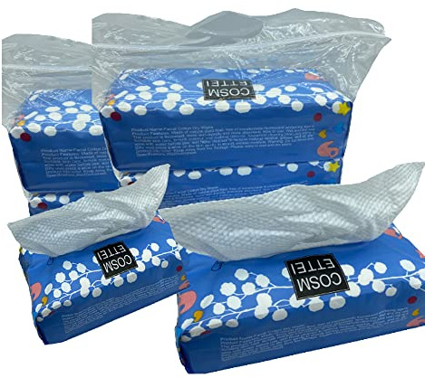 Toallitas secas de algodón, piel sensible, toallitas secas faciales, toallitas secas para bebés, toallitas desmaquillantes, toallitas de viaje familiares. 360 pcs(paquete de 6) 20x20cm hombre)