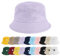 heekpek Fischerhut Bucket Hat Damen Herren Fischerhüte Sonnenhut Baumwolle Sommerhut Strandhut Fishermütze Freizeithut Anglerhut Unisex Hüte Faltbarer Reversibel 56-58CM,Reines Lila