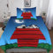 ARINAL Snoopy 3D Print Kinder Betten Set Bettwäsche Set,Microfaser Bettbezüge, Himmlische Qualität Comics Bettbezug Mit Kissenbezug Teilig Single（135x200cm）