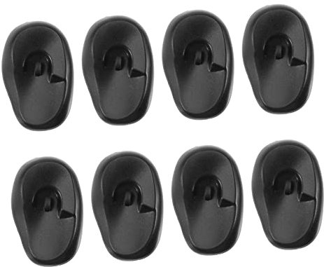 FRCOLOR Lot de 8 manchons d'oreille - Protection contre la chaleur - Pour cheveux - Noir profond - Pour teintures capillaires