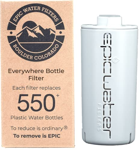 Epic Everywhere - Filtro completo de botella | 1 paquete | Vida total del filtro de 75 galones | Suministro de 3 a 4 meses | Compatible con todas las botellas de agua Epic | Sustituye a todos los días