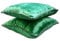 The HomeCentric Smaragdgrun Kissen Decken Samt Beaded Cord Kissen Decken 2 Stück, 40x40 cm Kissenbezug, Platz Samt Werfen Kissen Decken Solide Zeitgenossisch Dekouberwurf Kissenbezuge - Green Shimmer