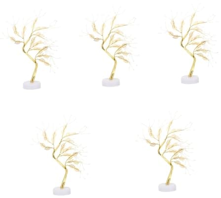 HOMSFOU 5st USB-nachtlicht Weihnachtsbaum-nachtlicht Licht Im Babyzimmer Funkelnder Baum Geführter Bonsai-Baum Bonsaibaum Beleuchten Nachttischlampe Plastik Weihnachten