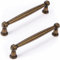 SYZOW 6 Stück Vintage Schrankgriffe 96mm Antik Messing Griffe Möbel Möbelgriffe Türgriffe küche Schubladengriffe küchengriffe Vintage Griffe für Bronze Küchenschränke
