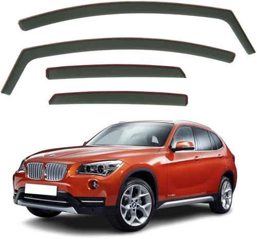 Set mit 4 Windabweisern, kompatibel mit BMW X1 Serie E84 5-Türer SUV 2009 2010 2011 2012 2013 2014 2015 Modelle.