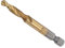 CoCud Foret et Taraud Combinés, Taille de Filetage M6 x 1, Queue Hexagonale de 1/4, Longueur D'Outil en Acier Rapide Revêtu de Titane - (pour Aluminium, Acier Inoxydable, Plastique)