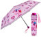 PERLETTI Einhorn Kinder Regenschirm Mädchen - Rosa Pink Unicorn Taschenschirm Minischirm Kinderschirm 7+ Jahren - Regenschirm Klein Windfest mit Reflektierendem Rand - Durchmesser 91 cm (Pink Denim)