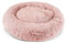 PATAM Niche Poilue - Lit en Peluche pour Chiens et Chats, déhoussable, antidérapant, Lavable en Machine - Alaska Rose, Petit 51 cm