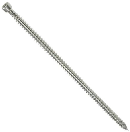 WKFC TORX Lot de 100 vis pour construction en bois, filetage complet, tête cylindrique ETA (Diamètre 6 mm x 160 mm, TX30)