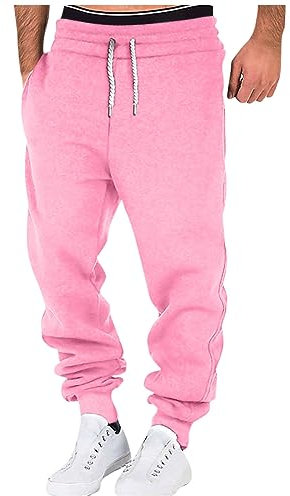 Générique Pantalons De Sport Homme Cuisine Elastique Baggy Sport Pantalon Poche Coton Travail Cargo Chino Jogging Pantalon Homme Pantalon Homme Habillé Pantalon Survetement Homme(D-Rose,3XL)