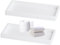 Qivine Bandejas Decorativas, Rectangular Bandeja Baño Bandeja Decorativa Antideslizante, 2 Piezas Silicona Decoracion Baño Bandeja Pequeña para Joyas Velas Jabón (20x12cm, Blanco)