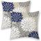 BETGINY Marineblaue Sommerkissenbezüge für den Außenbereich, 50,8 x 50,8 cm, Weiß, Creme, geometrisch, elegant, Dahlie, dekorative Dekokissen, rostgraue Blumendekor-Kissenbezüge aus Leinen,