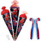 alles-meine.de GmbH Schultüte - Spyderman - 35-100 cm - Größe wählbar - Holzspitze wählbar - inkl. Name - + Kunstoff Spitze + Schleife - Tüll - oder Filzabschluß - eckig/rund..