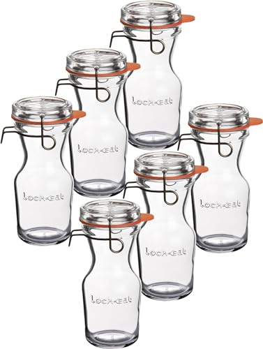 Emilja Lock-Eat Flasche 25cl - 6 Stück - Smoothieflasche mit abnehmbarem Deckel