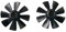 hGiesXgyN 1 Pair 8-Blade Diameter 40mm Ducted Fan Std Reverse (Integral Type) Use For RC Plane No Include D/F