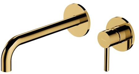 Omnires Y1215HLROGL Y Robinet pour lavabo à encastrer avec Bec Long, élément extérieur, Gold