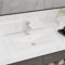 Homgoday Vasque à Poser en Céramique Rectangulaire Blanche 60 x 46 cm, Vasque à Poser, Lavabo de Salle de Bain Évier de Comptoir pour Toilettes, Vestiaires, WC d'invités