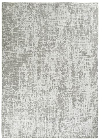 DOMOPRIMA Vintage Teppich ca. 160 x 230 cm für Wohnzimmer Schlafzimmer Esszimmer Kurzflor modern zeitlos schön robust waschbar antirutsch Rückseite pflegeleicht OEKOTEX