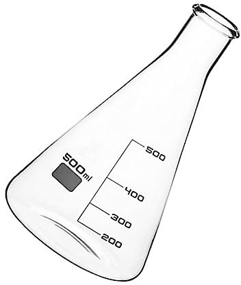 HOMOCONO Erlenmeyer Flask Glass Conical Flask Laboratory Glass Bottle Experiment Conical Bottle for Science Lab