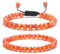 XSDSLS 2 Stück Naturstein Armband Perlenarmband Damen Edelsteine Armband 6mm Elastische Beads Armband Einstellbar Yoga Armbänder Pkatzenauge Stein Armband Geschenk für Damen Freundin (Orange)