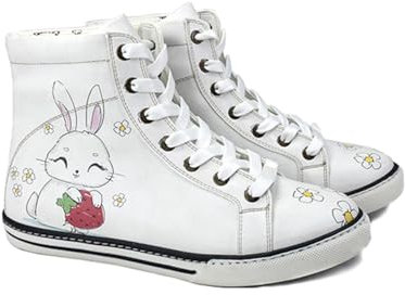 GOBY Sneaker Boots - Handgefertigte Vegane Damenstiefeletten mit Print - Bequem - Langlebig mit Mehrfarbigem Finish - Outdoor-Beständigkeit Mode-Stiefelette