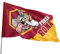 BANDIERA FORZA ROMA - bandiera da stadio stampa Forza Roma con asola laterale. formato 90X140 CM.