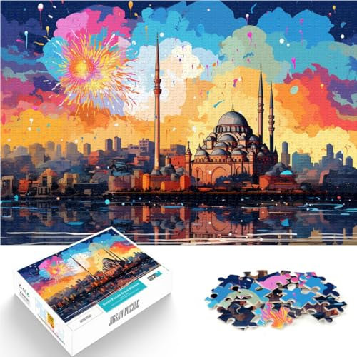 Puzzle für Erwachsene, 1000 Teile, Istanbul, Türkei, Familien-Aktivitätspuzzle, 26 x 38cm, anspruchsvolles Puzzlespiel und Familienspiel