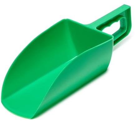 Garronda Futterschaufel ca. 1000 g – ergonomische Schaufel für Futter, Granulat, Streu & Dünger – robuster Kunststoff – BPA-frei, leicht zu reinigen – GD-0153, Grün