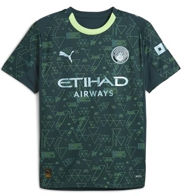 PUMA Herren Manchester City Viertes Trikot 2025/26 - Grün | Offizielles Replica-Fußballtrikot; kurze Ärmel; normale Passform; dryCELL feuchtigkeitsableitend; atmungsaktives Material