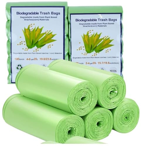 50L Bin Bags 60 Counts | Extra Strong Heavy Duty Biodegradable Rubbish Sacks | Large, Tear-Resistant Garbage Bags for Garden, Kitchen & Household | 60 x 80cm