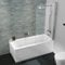 1600 x 700 Designer Square Single Ended Bath Straight Bathtub Shower Screen