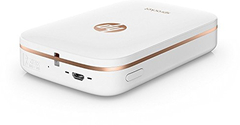 HP X7N07A - Sprocket Photo - Printer - Colour - Zink - 50 x 76 mm up to 0.67 min/Page (Colour) - Capacity: 10 Sheets - Bluetooth 3.0 - White - with Zink Sticky-Backed Photo Paper (10-Sheets)
