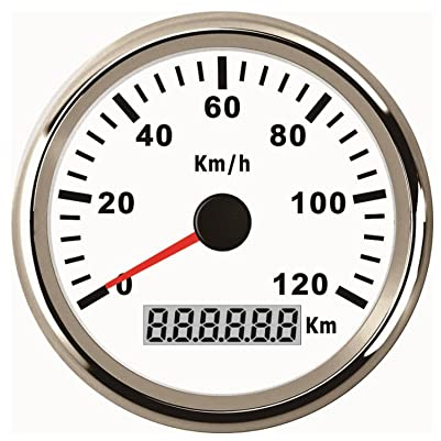 ELING GPS Tacho Kilometerzähler 120KM/H für Auto Marine UTV 85mm 12V/24V mit Hintergrundbeleuchtung