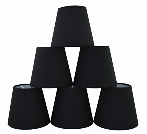 Doooitlight set di 6 clip paralumi per candela lampadario di cristallo Salmon TC