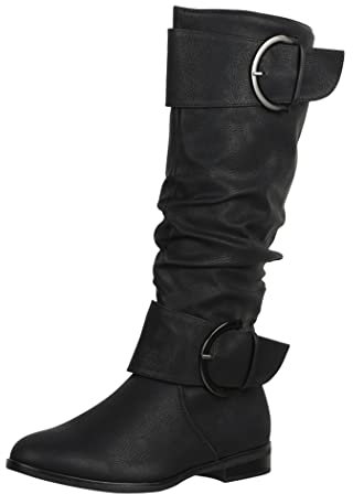 Elara Damen Stiefel Boots Schlupfstiefel Chunkyrayan JY1989 Schwarz-39