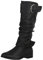 Elara Damen Stiefel Boots Schlupfstiefel Chunkyrayan JY1989 Schwarz-39