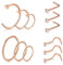 D.Bella 18G Nasenstecker Nasenpiercing Chirurgenstahl L-Form Spirale Nasenring Nase Stecker Piercing Schmuck