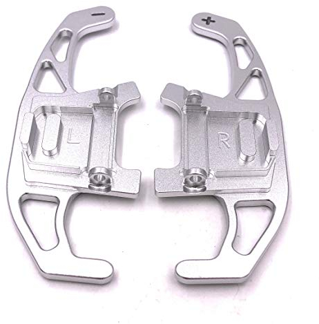 H-Customs Shifters Padlle Shifter Comandi Del Cambio Jack Di Spostamento Shift Paddle per Golf 7 Solo GTI R GTD Aluminium argento