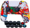 YoRHa Custodia in Silicone Addensato Stampa Cover Skin per PS5 Dualsense Controller (Skull Graffiti II) x 1 con Copri levette Analogiche x 10