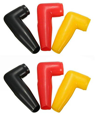 WSDMAVIS Elektrische Winde Motor Kabel Kabelschuh Boot Batterieklemme PVC Schutzabdeckung Isolierende Abdeckungen Zufällige Farbe 6 Stück